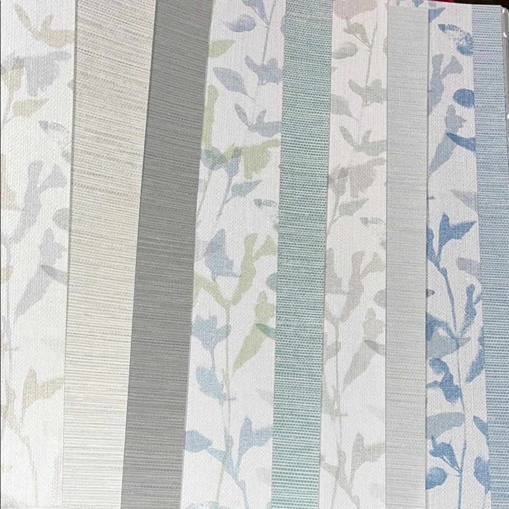 10 Large Floral & Striped textured Wallpaper Sheets samples- 17.5”x15”-17.5”x16”